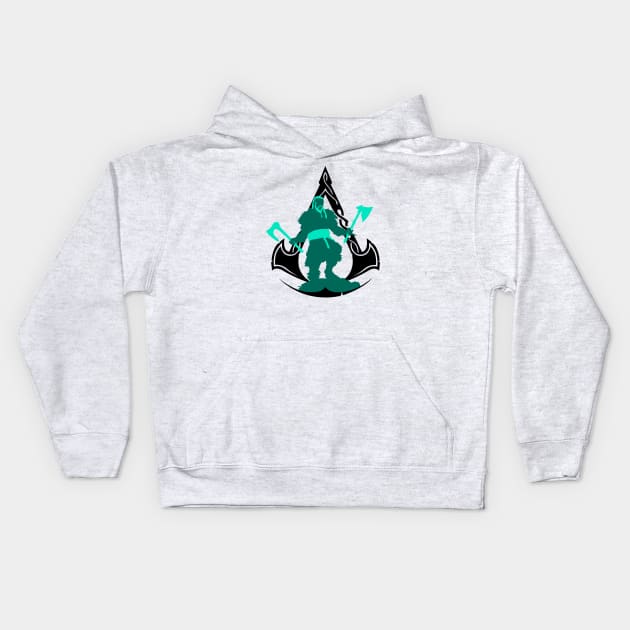 Assassins Creed Valhalla Kids Hoodie by Paul Draw